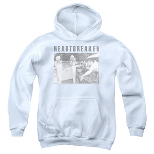 AN OFFCIALLY LICENSED ELVIS PRESLEY HEARTBREAKER YOUTH HOODIE WHITE