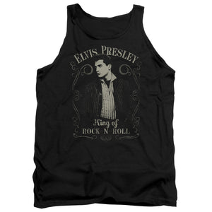 AN OFFCIALLY LICENSED ELVIS PRESLEY ROCK LEGEND ADULT UNISEX TANK TOP BLACK