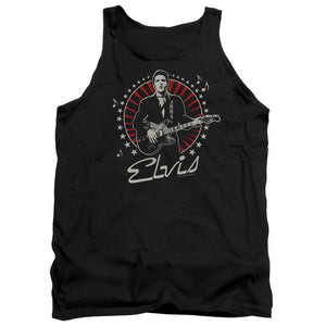AN OFFCIALLY LICENSED ELVIS PRESLEY STARS ADULT UNISEX TANK TOP BLACK