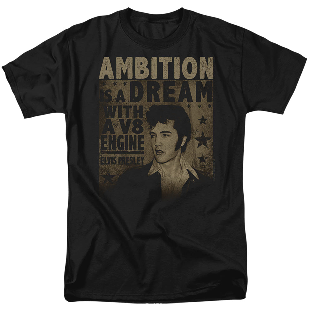 AN OFFCIALLY LICENSED ELVIS PRESLEY AMBITION MEN'S REGULAR FIT T-SHIRT BLACK