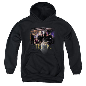 AN OFFCIALLY LICENSED FARSCAPE CAST YOUTH HOODIE BLACK