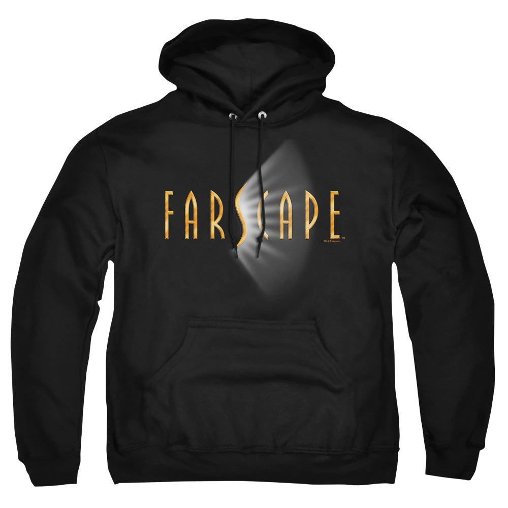 AN OFFCIALLY LICENSED FARSCAPE LOGO ADULT UNISEX PULLOVER HOODIE BLACK