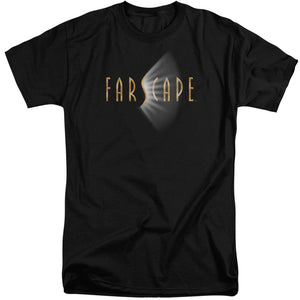 AN OFFCIALLY LICENSED FARSCAPE LOGO MEN'S TALL FIT T-SHIRT BLACK