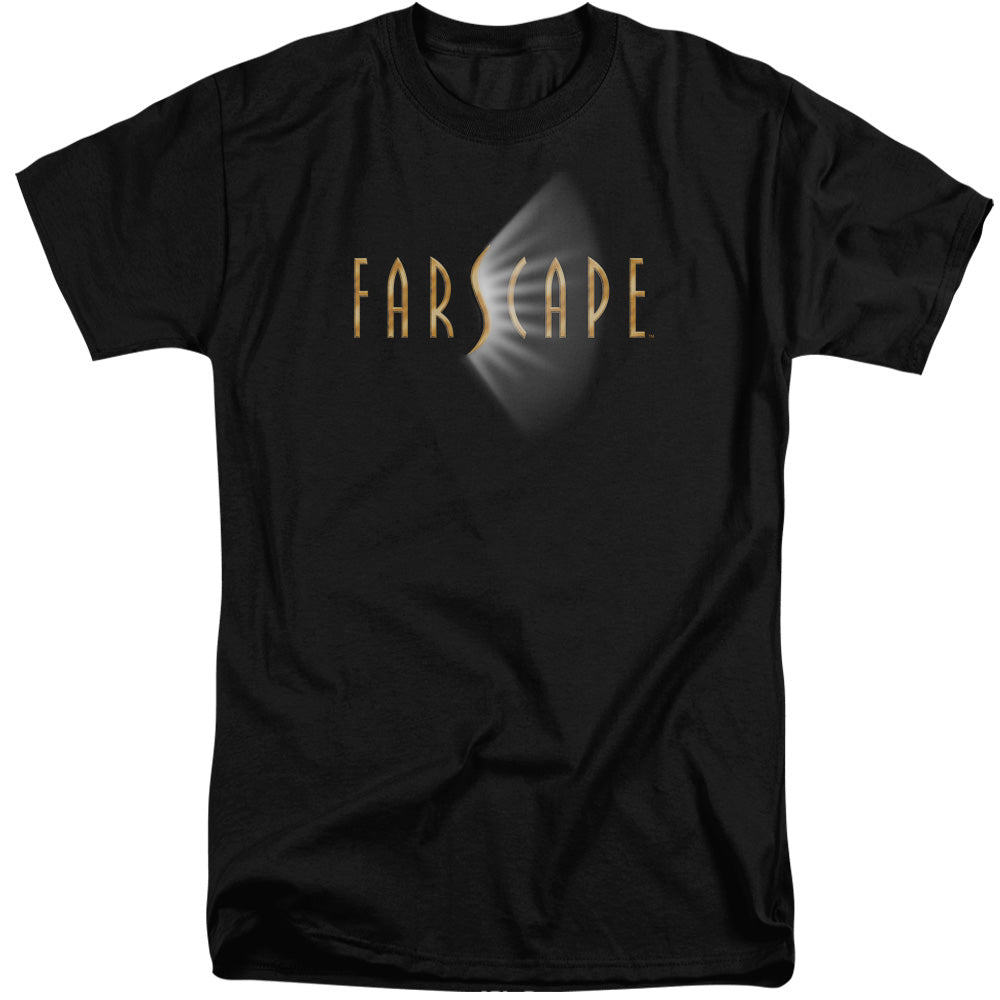 AN OFFCIALLY LICENSED FARSCAPE LOGO MEN'S TALL FIT T-SHIRT BLACK