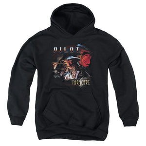 AN OFFCIALLY LICENSED FARSCAPE PILOT YOUTH HOODIE BLACK