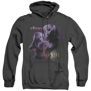 AN OFFCIALLY LICENSED FARSCAPE CHIANA ADULT UNISEX HEATHER PULLOVER HOODIE BLACK