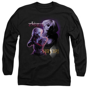 AN OFFCIALLY LICENSED FARSCAPE CHIANA MEN'S LONG SLEEVE T-SHIRT BLACK