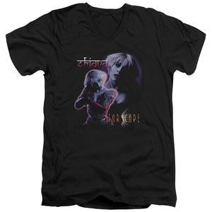 AN OFFCIALLY LICENSED FARSCAPE CHIANA MEN'S V-NECK T-SHIRT BLACK