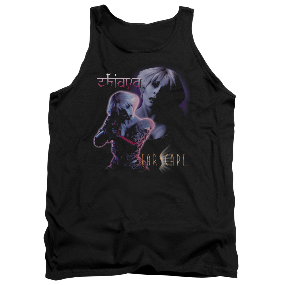 AN OFFCIALLY LICENSED FARSCAPE CHIANA ADULT UNISEX TANK TOP BLACK