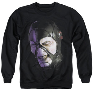 AN OFFCIALLY LICENSED FARSCAPE KEEP SMILING ADULT UNISEX CREWNECK SWEATSHIRT BLACK