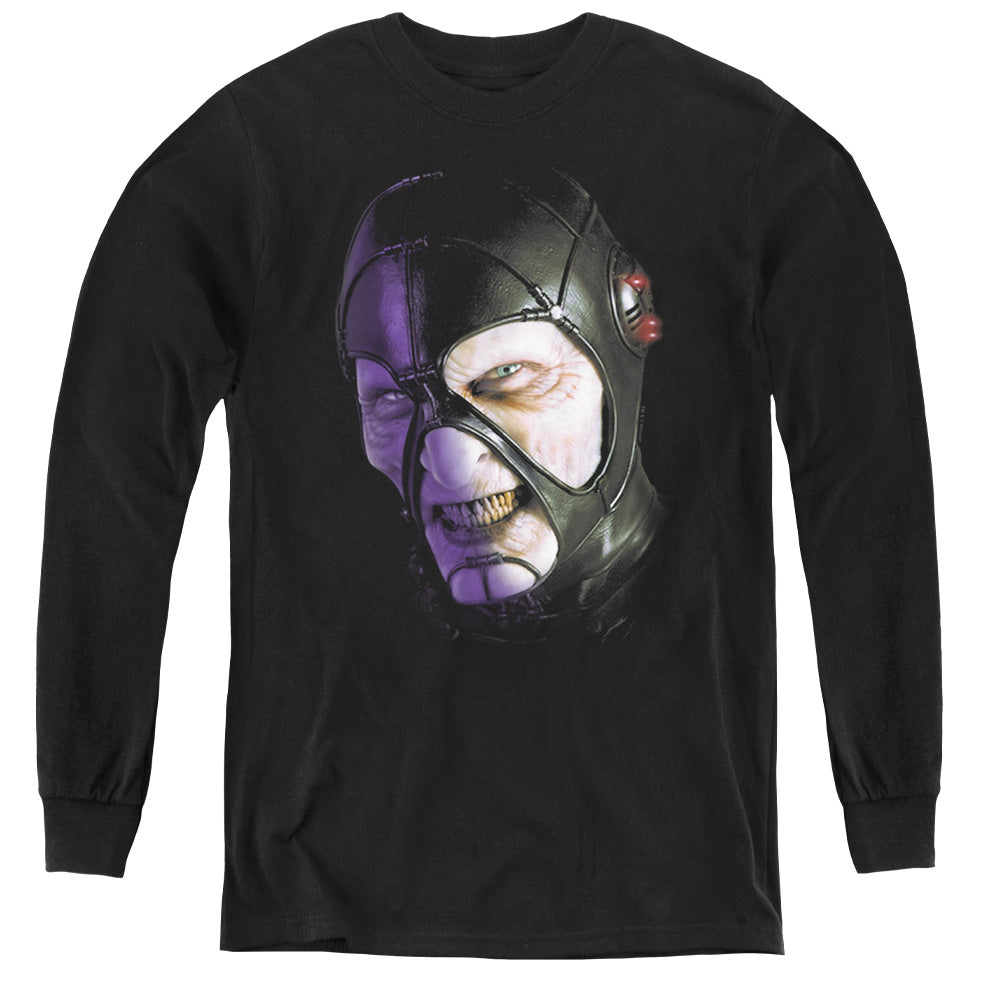 AN OFFCIALLY LICENSED FARSCAPE KEEP SMILING YOUTH LONG SLEEVE T-SHIRT BLACK