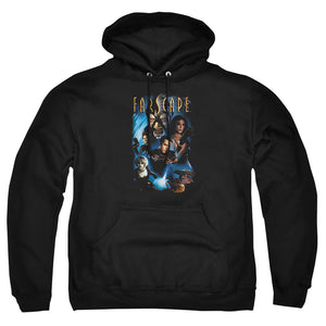 AN OFFCIALLY LICENSED FARSCAPE COMIC COVER ADULT UNISEX PULLOVER HOODIE BLACK