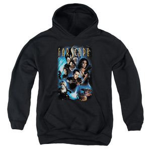 AN OFFCIALLY LICENSED FARSCAPE COMIC COVER YOUTH HOODIE BLACK