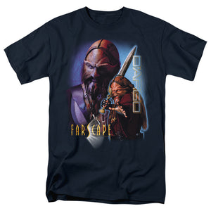 AN OFFCIALLY LICENSED FARSCAPE DARGO MEN'S REGULAR FIT T-SHIRT NAVY