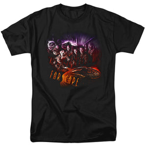 AN OFFCIALLY LICENSED FARSCAPE GRAPHIC COLLAGE MEN'S REGULAR FIT T-SHIRT BLACK