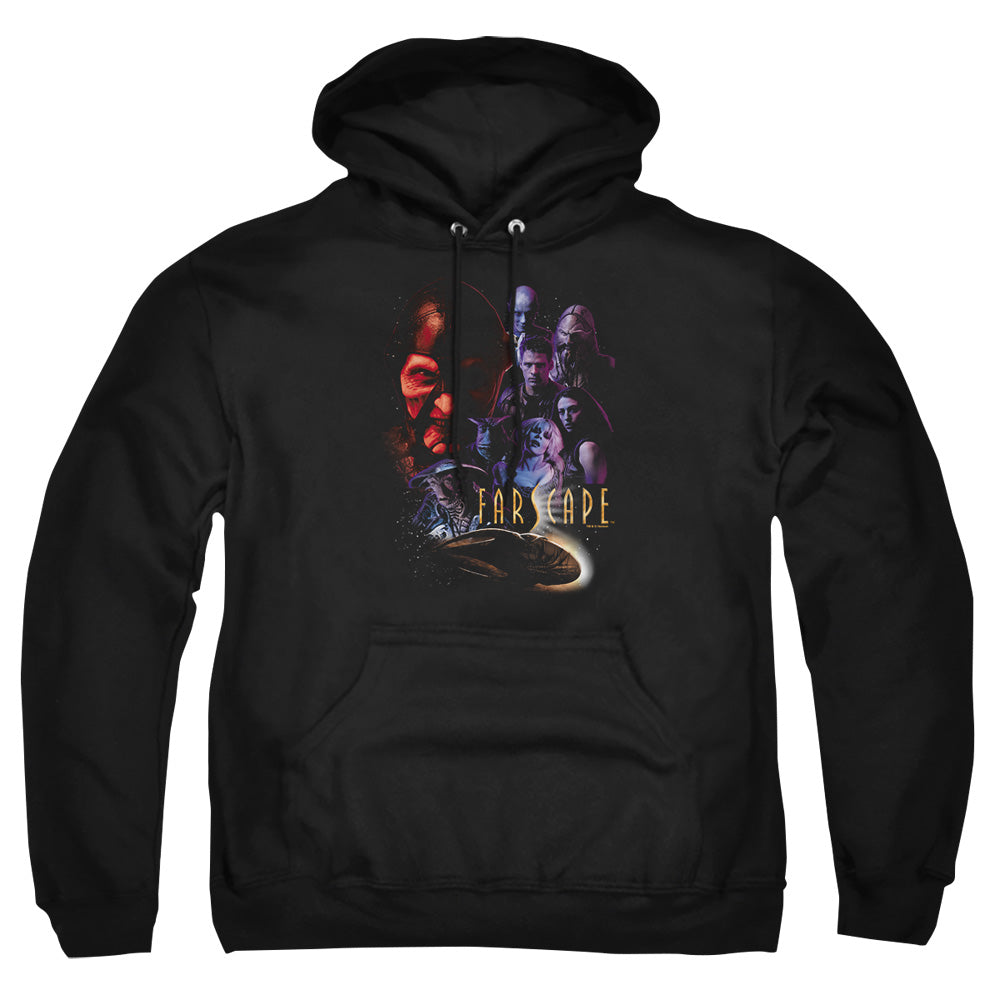 AN OFFCIALLY LICENSED FARSCAPE CRIMINALLY EPIC ADULT UNISEX PULLOVER HOODIE BLACK