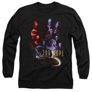 AN OFFCIALLY LICENSED FARSCAPE CRIMINALLY EPIC MEN'S LONG SLEEVE T-SHIRT BLACK