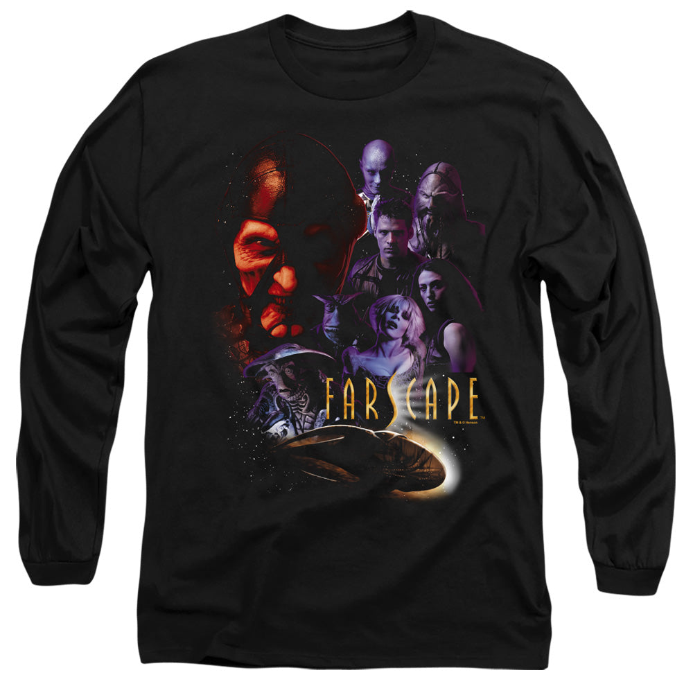 AN OFFCIALLY LICENSED FARSCAPE CRIMINALLY EPIC MEN'S LONG SLEEVE T-SHIRT BLACK