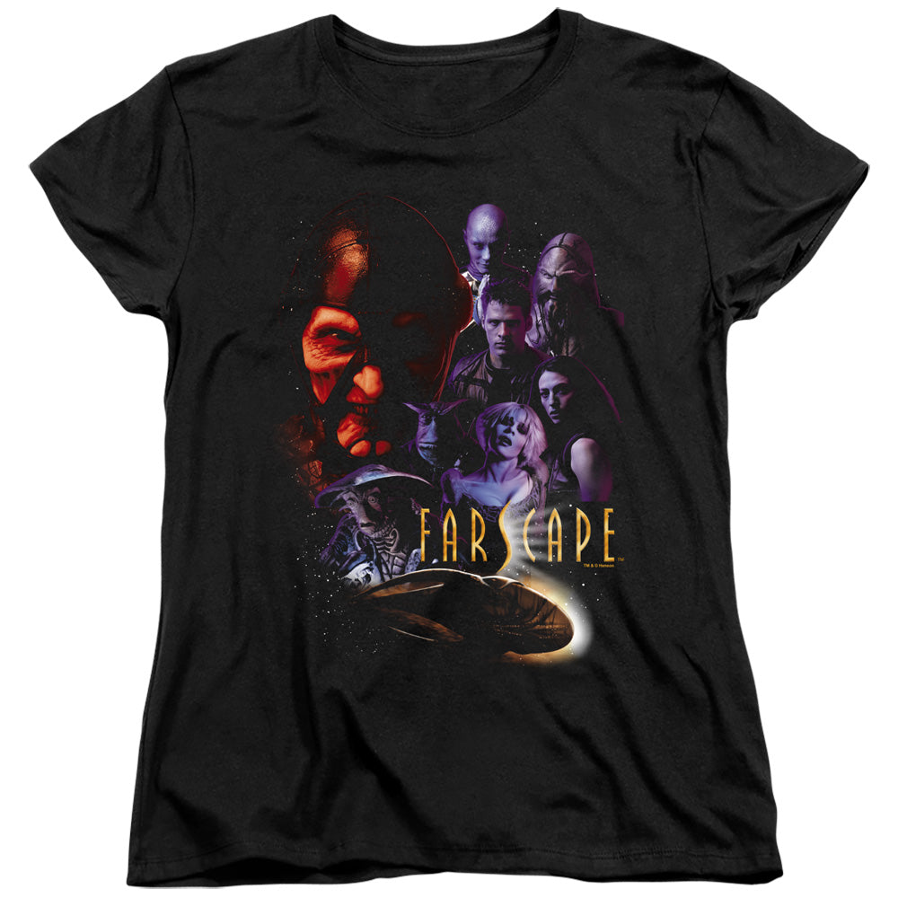 AN OFFCIALLY LICENSED FARSCAPE CRIMINALLY EPIC WOMEN'S REGULAR FIT T-SHIRT BLACK