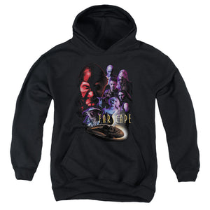 AN OFFCIALLY LICENSED FARSCAPE CRIMINALLY EPIC YOUTH HOODIE BLACK