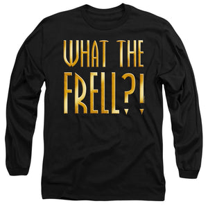 AN OFFCIALLY LICENSED FARSCAPE WHAT THE FRELL MEN'S LONG SLEEVE T-SHIRT BLACK