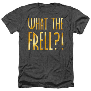 AN OFFCIALLY LICENSED FARSCAPE WHAT THE FRELL MEN'S HEATHER T-SHIRT CHARCOAL