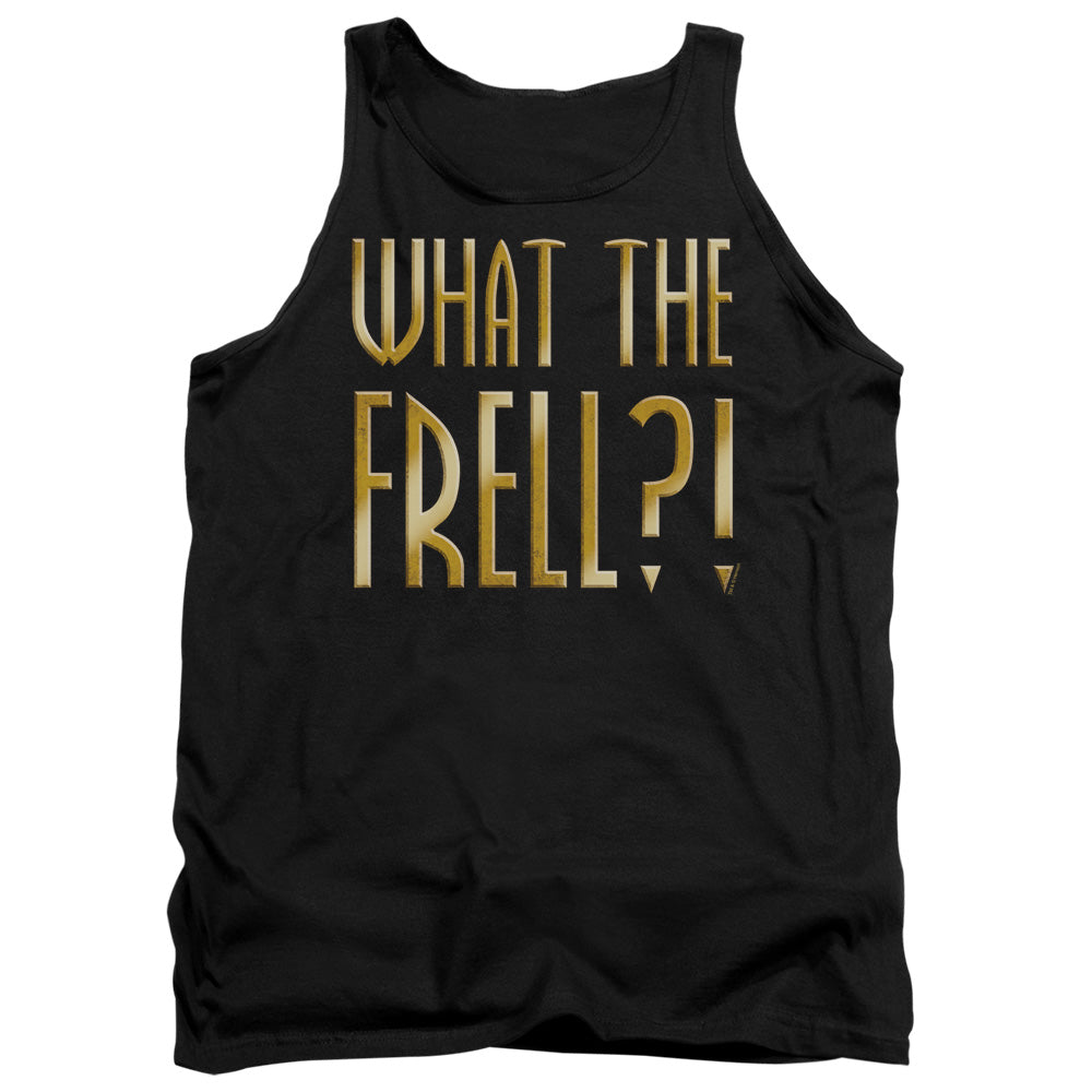 AN OFFCIALLY LICENSED FARSCAPE WHAT THE FRELL ADULT UNISEX TANK TOP BLACK