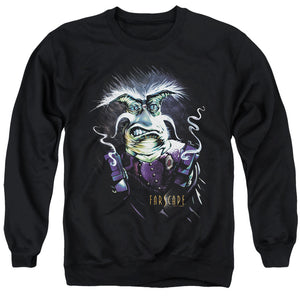 AN OFFCIALLY LICENSED FARSCAPE RYGEL SMOKING GUNS ADULT UNISEX CREWNECK SWEATSHIRT BLACK