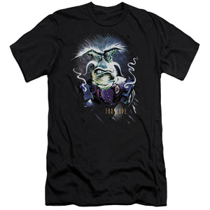 AN OFFCIALLY LICENSED FARSCAPE RYGEL SMOKING GUNS MEN'S PREMIUM SLIM FIT T-SHIRT BLACK