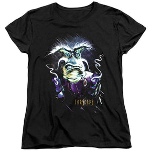 AN OFFCIALLY LICENSED FARSCAPE RYGEL SMOKING GUNS WOMEN'S REGULAR FIT T-SHIRT BLACK