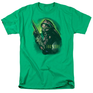 AN OFFCIALLY LICENSED FARSCAPE DARGO WARRIOR MEN'S REGULAR FIT T-SHIRT KELLY GREEN