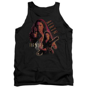AN OFFCIALLY LICENSED FARSCAPE AERYN ADULT UNISEX TANK TOP BLACK