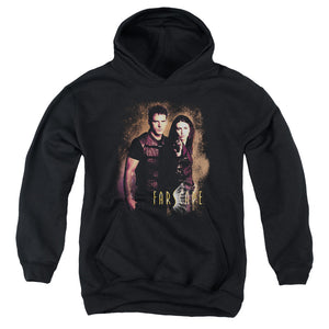AN OFFCIALLY LICENSED FARSCAPE WANTED YOUTH HOODIE BLACK