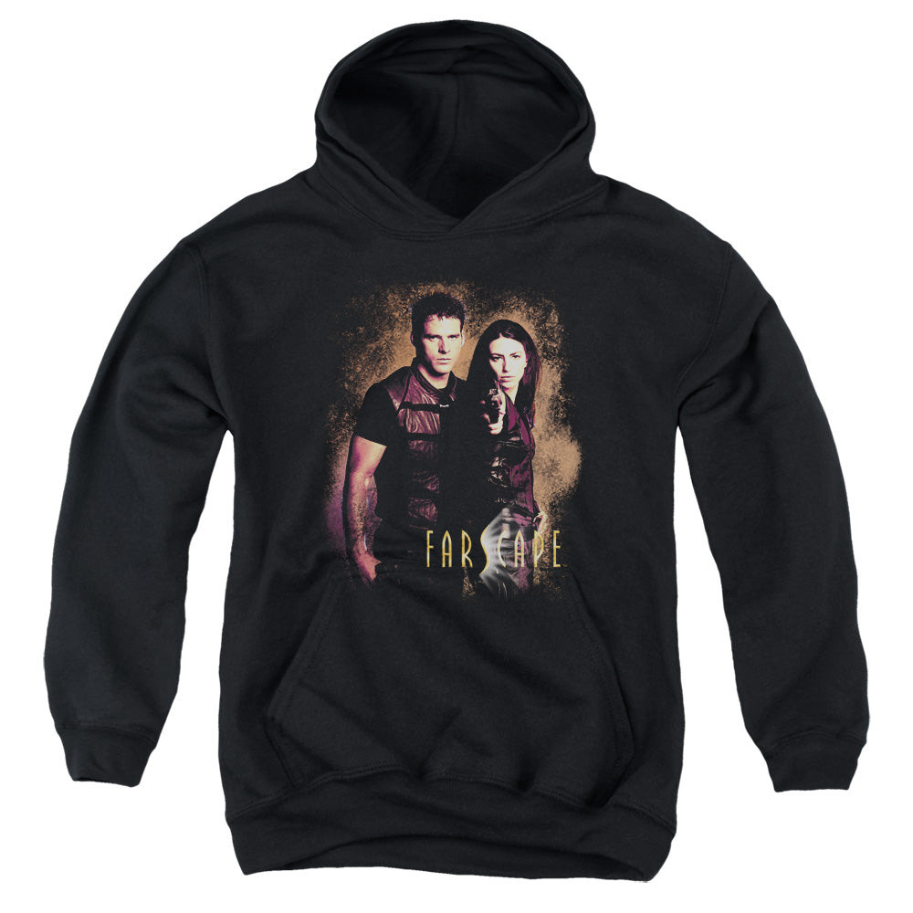AN OFFCIALLY LICENSED FARSCAPE WANTED YOUTH HOODIE BLACK