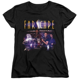 AN OFFCIALLY LICENSED FARSCAPE FLARESCAPE WOMEN'S REGULAR FIT T-SHIRT BLACK