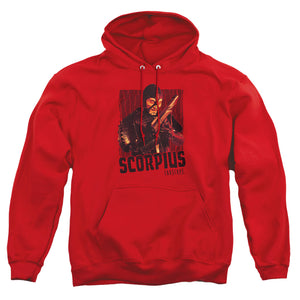 AN OFFCIALLY LICENSED FARSCAPE SCORPIUS ADULT UNISEX PULLOVER HOODIE RED