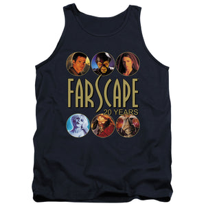 AN OFFCIALLY LICENSED FARSCAPE 20 YEARS ADULT UNISEX TANK TOP NAVY