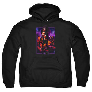 AN OFFCIALLY LICENSED FARSCAPE 20 YEARS COLLAGE ADULT UNISEX PULLOVER HOODIE BLACK