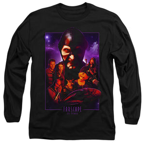 AN OFFCIALLY LICENSED FARSCAPE 20 YEARS COLLAGE MEN'S LONG SLEEVE T-SHIRT BLACK
