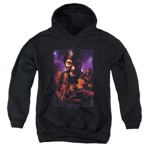 AN OFFCIALLY LICENSED FARSCAPE 20 YEARS COLLAGE YOUTH HOODIE BLACK