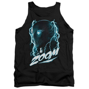 AN OFFCIALLY LICENSED FLASH ZOOM ADULT UNISEX TANK TOP BLACK