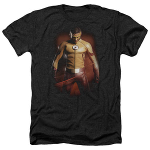 AN OFFCIALLY LICENSED FLASH KID FLASH MEN'S HEATHER T-SHIRT CHARCOAL