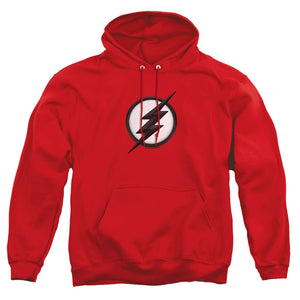 AN OFFCIALLY LICENSED FLASH JESSE QUICK LOGO ADULT UNISEX PULLOVER HOODIE RED