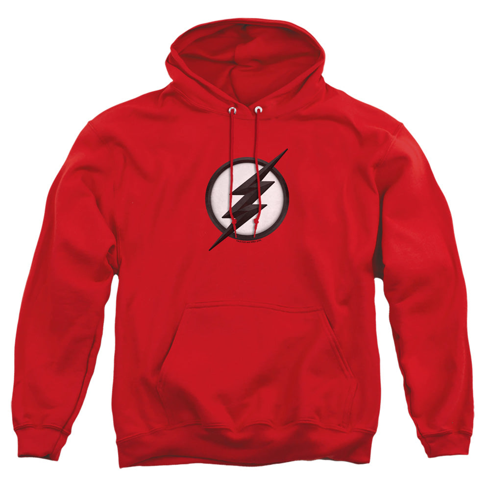 AN OFFCIALLY LICENSED FLASH JESSE QUICK LOGO ADULT UNISEX PULLOVER HOODIE RED