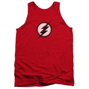 AN OFFCIALLY LICENSED FLASH JESSE QUICK LOGO ADULT UNISEX TANK TOP RED