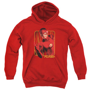 AN OFFCIALLY LICENSED FLASH TV SERIES BARRY BOLTS YOUTH HOODIE RED