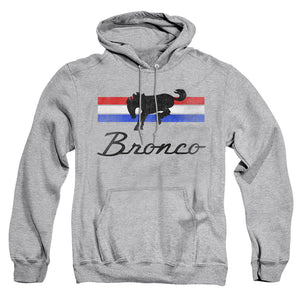AN OFFCIALLY LICENSED FORD BRONCO BRONCO STRIPES ADULT UNISEX PULLOVER HOODIE ATHLETIC HEATHER