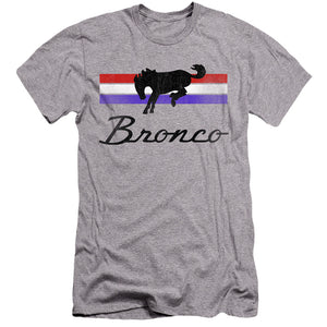 AN OFFCIALLY LICENSED FORD BRONCO BRONCO STRIPES MEN'S PREMIUM SLIM FIT T-SHIRT ATHLETIC HEATHER