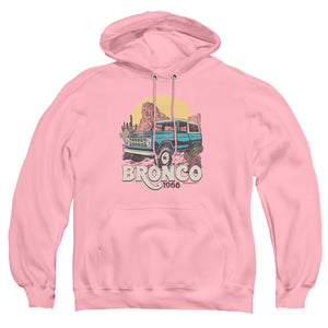 AN OFFCIALLY LICENSED FORD BRONCO BRONCO DESERT RIDE ADULT UNISEX PULLOVER HOODIE PINK