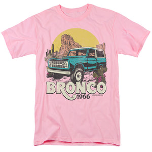 AN OFFCIALLY LICENSED FORD BRONCO BRONCO DESERT RIDE MEN'S REGULAR FIT T-SHIRT PINK